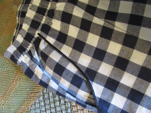 Women's Blue & White Check Shorts Size 12 VGC - Picture 2 of 4