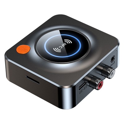 Bluetooth 5.1 Audio Receiver Wireless 3,5 mm NFC auf 2 Cinch Jack Stereo Adapter