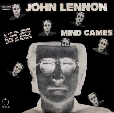 JOHN LENNON - MIND GAMES / MEAT CITY - 45 RUNDEN von 1973 ERSTE PRESSE ITALIEN