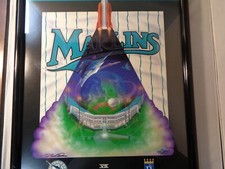 1994 Florida Marlins Baseball Opening Day Poster framed glass limited 699/1994