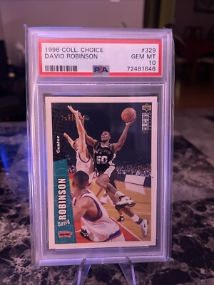 DAVID ROBINSON 1996 COLL.CHOICE #329 SAN ANTONIO SPURS PSA 10   HOF GEM MINT