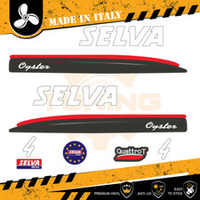 Decalcomania Adesivi Motore Fuoribordo Selva 4 cv - Oyster Bianco