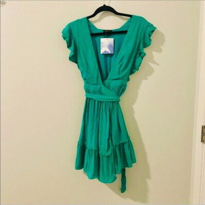 misty green dress Maya Embellished strappy ruffle maxi dress in misty green
