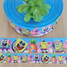 7/8  1.5" 1YD Cartoon Character Grosgrain Ribbon Patrick Bob Pineapple House