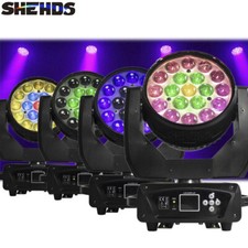 4Pcs LED 19x15W RGBW Zoom Wash Beam Moving Head Light Effect For DJ Disco Show