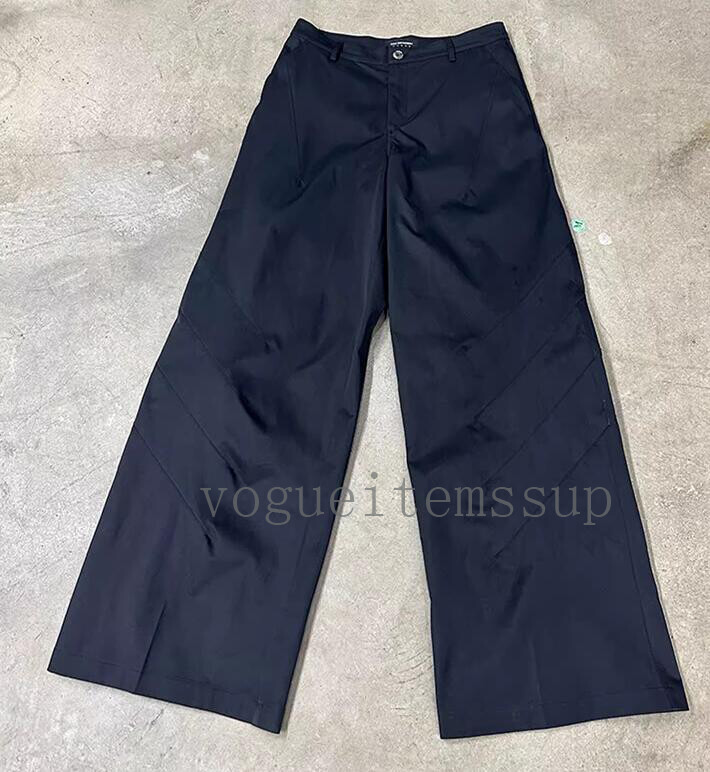 Men Kiko Kostadinov broad leg micro horn suit pants fold | eBay