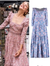 NWT LoveShackFancy Lyna Dress in Faded Denim - Size US 6