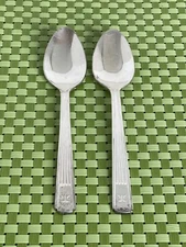 World Tableware Silverplate 2 Teaspoons Amsilco Hilton Hotel Advertising