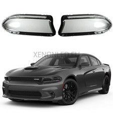 Charger Headlights Lens Cover Pair (L+R) fir for Dodge Charger 2015 - .. +Manual