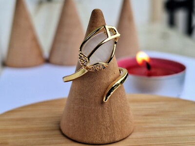 Offener Ring in Tulpenform, rosa, Damen Geschenk für sie, verstellbar