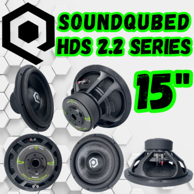 SoundQubed HDS2.2 Series 1200w Car Audio Subwoofer 15 Inch Dual 2 Ohm