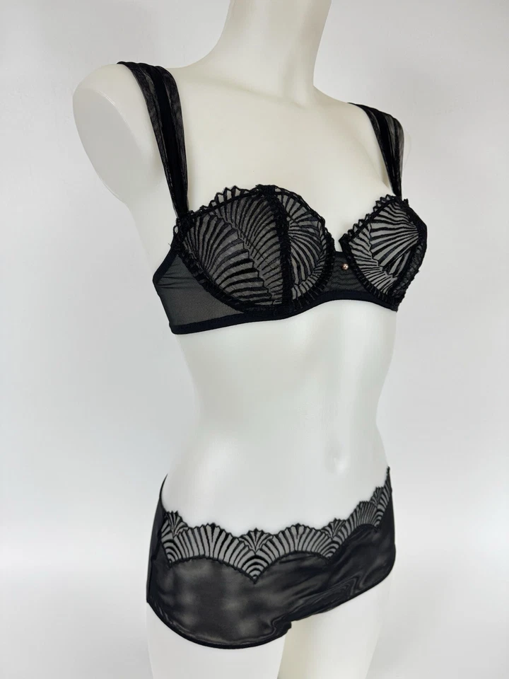 LA PERLA Dessous - Italienischer Spitzen-BH in schwarz Venus - Luxus-Lingerie - Bild 3 von 4