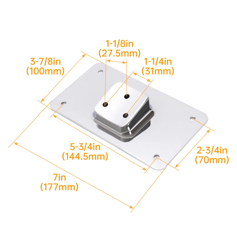 Soporte de montaje de matrícula de 3 orificios para Harley Sportster Dyna Softail Foto 2 de 4