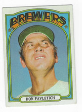 1972 TOPPS DON PAVLETICH #359 MILWAKEE BREWERS