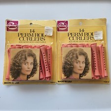 Vintage 1982 GOODY Medium Perm Rod Curlers Pink 2 Packs NOS Sealed 430/3
