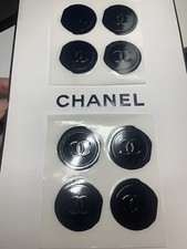Lot of 8 Chanel Authentic Wax Stickers Seals Gift Wrap CC LOGO Boutique BLACK