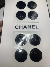 Lot of 8 Chanel Authentic Wax Stickers Seals Gift Wrap CC LOGO Boutique BLACK