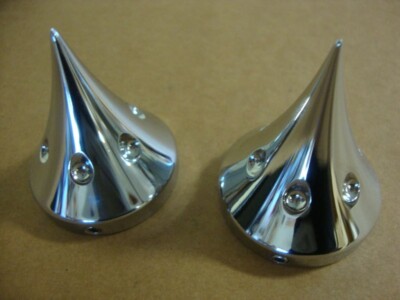 BIG DOG MOTORCYCLES OEM CHROME ROULETTE FORK CAPS 41mm K-9 Mastiff Chopper MUTT+