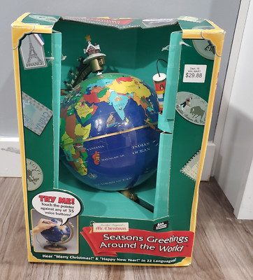 Mr. Christmas Seasons Greetings From Around The World Globe | eBay