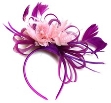 Customised Feather Hair Fascinator on Headband Wedding Royal Ascot Races Bespoke