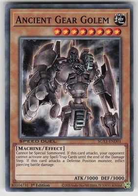 Ancient Gear Golem SGX1-END01 Speed Duel GX Yu-Gi-Oh 1st Edition NM