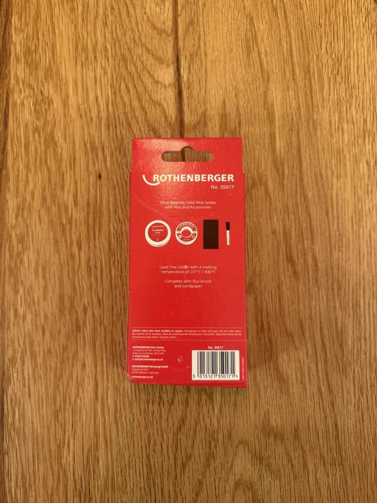 Rothenberger Lead Free Solder & Flux Kit Set 4 Pieces 35017 - Brand New Boxed 2