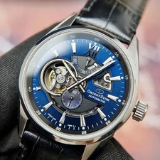 Orient Star Automatic Blue Dial Men's Watch RK-AV0006L Power Reserve
