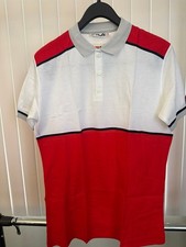 NWT Old Stock Vintage Fila Men s White /Red Polo Size US 40 Medium