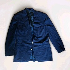 Polo Ralph Lauren Men VINTAGE Navy Blazer Gold Buttons Wool Made in USA 42R