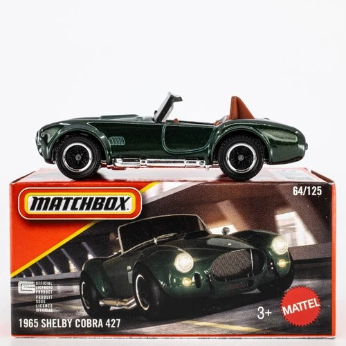 2026 Matchbox Power Grabs #64 1965 Shelby Cobra 427 DARK GREEN METALLIC | FSB