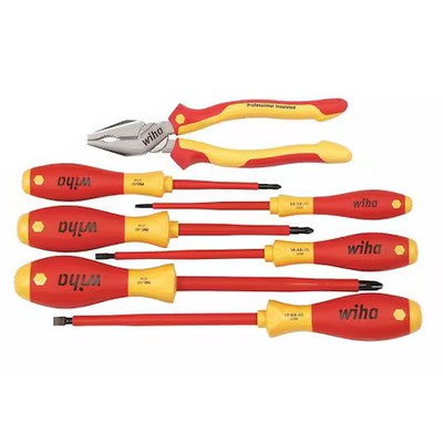 Wiha 32858 Electricians Tool Kit, 7 Pcs.