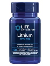 Lithium 1000mcg Orotate 100 Capsules Life Extension Helps Maintain Cognitive
