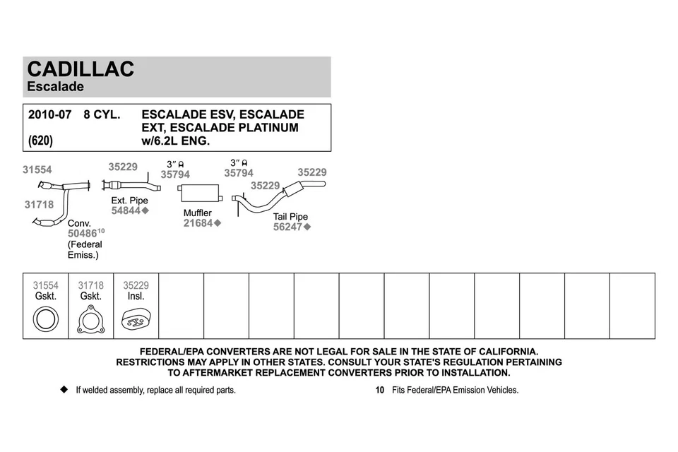 For Chevy Silverado 2500 HD 01-17 Exhaust Pipe Flange Gasket Perforated Metal w Foto 4 de 4