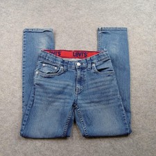 Levi's 511 Slim Jeans Boys 12 Blue Straight Leg Denim Stretch 26x27 Adjustable