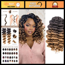 Ocean Wave Crochet Hair 9 Inch - 8 Packs Ombre Blonde Braiding Hair Extensions,