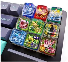 Handmade Pokemon Keycaps Custom Artisan Resin Pikachu Gengar Charizard Snorlax