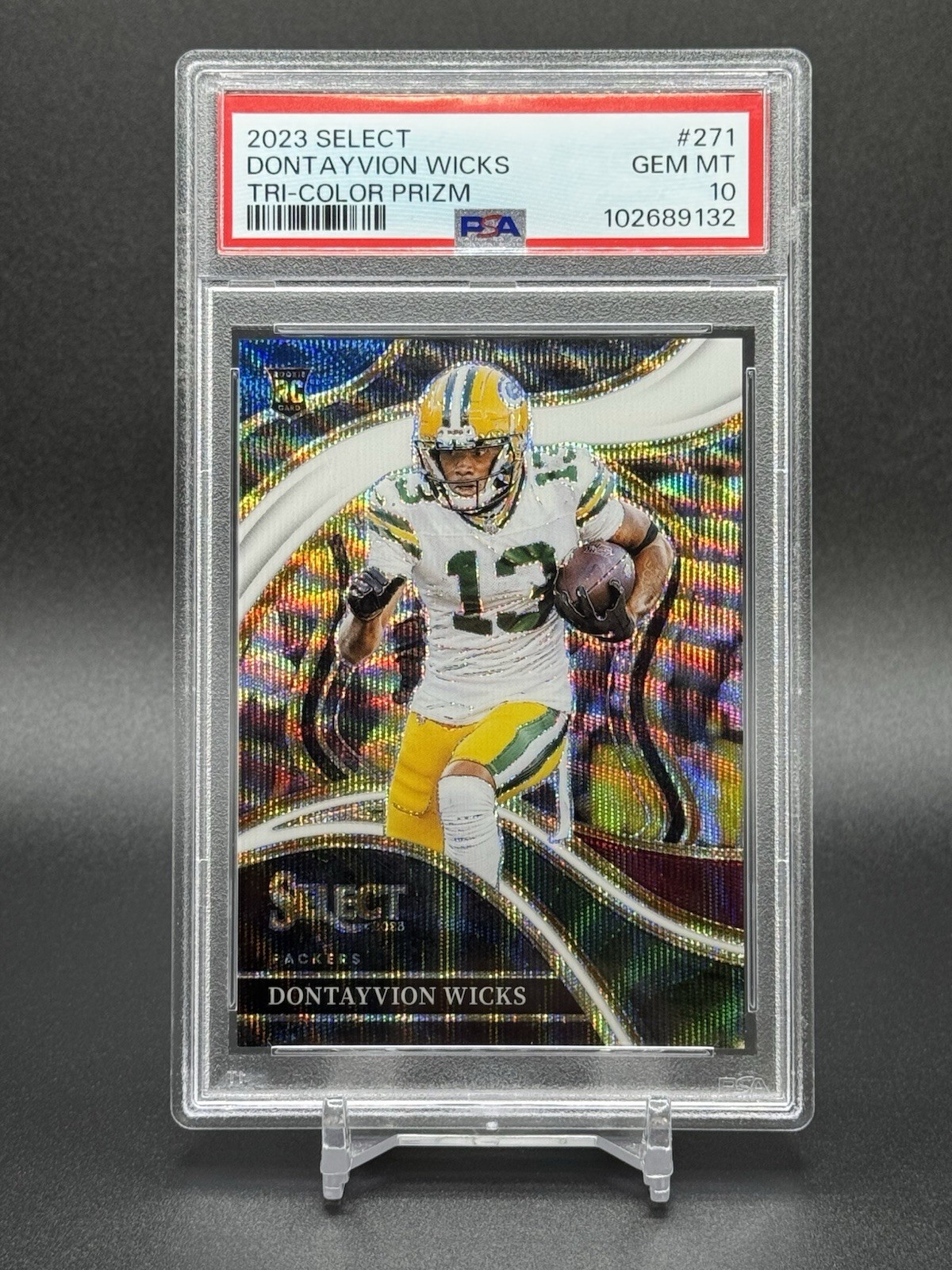 2023 Panini Select - Club Level Dontayvion Wicks #271 Tri-Color Prizm /149 (RC)