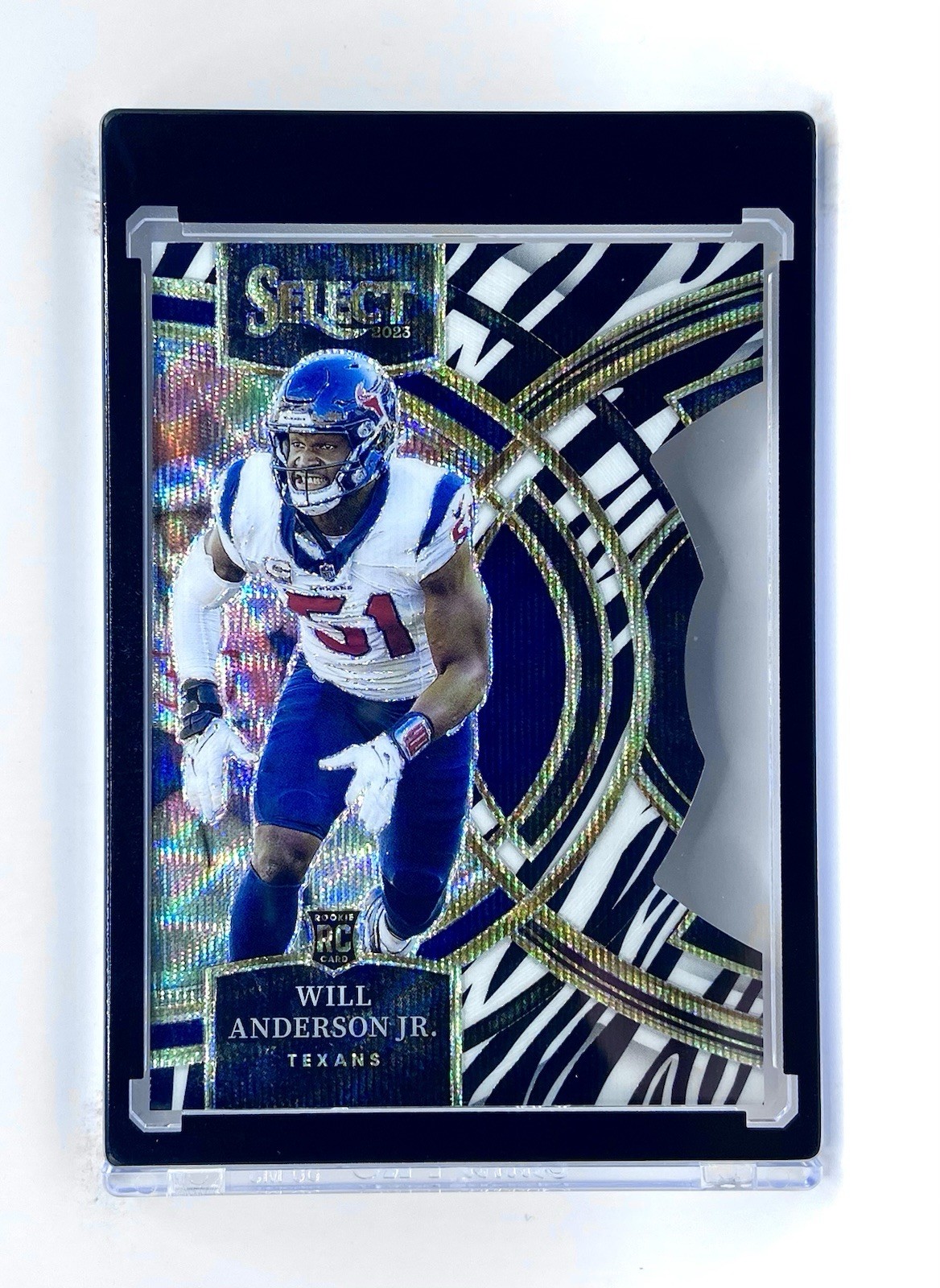 2023 Panini Select Will Anderson Jr. Zebra Case Hit SSP Premier Rookie RC Texans