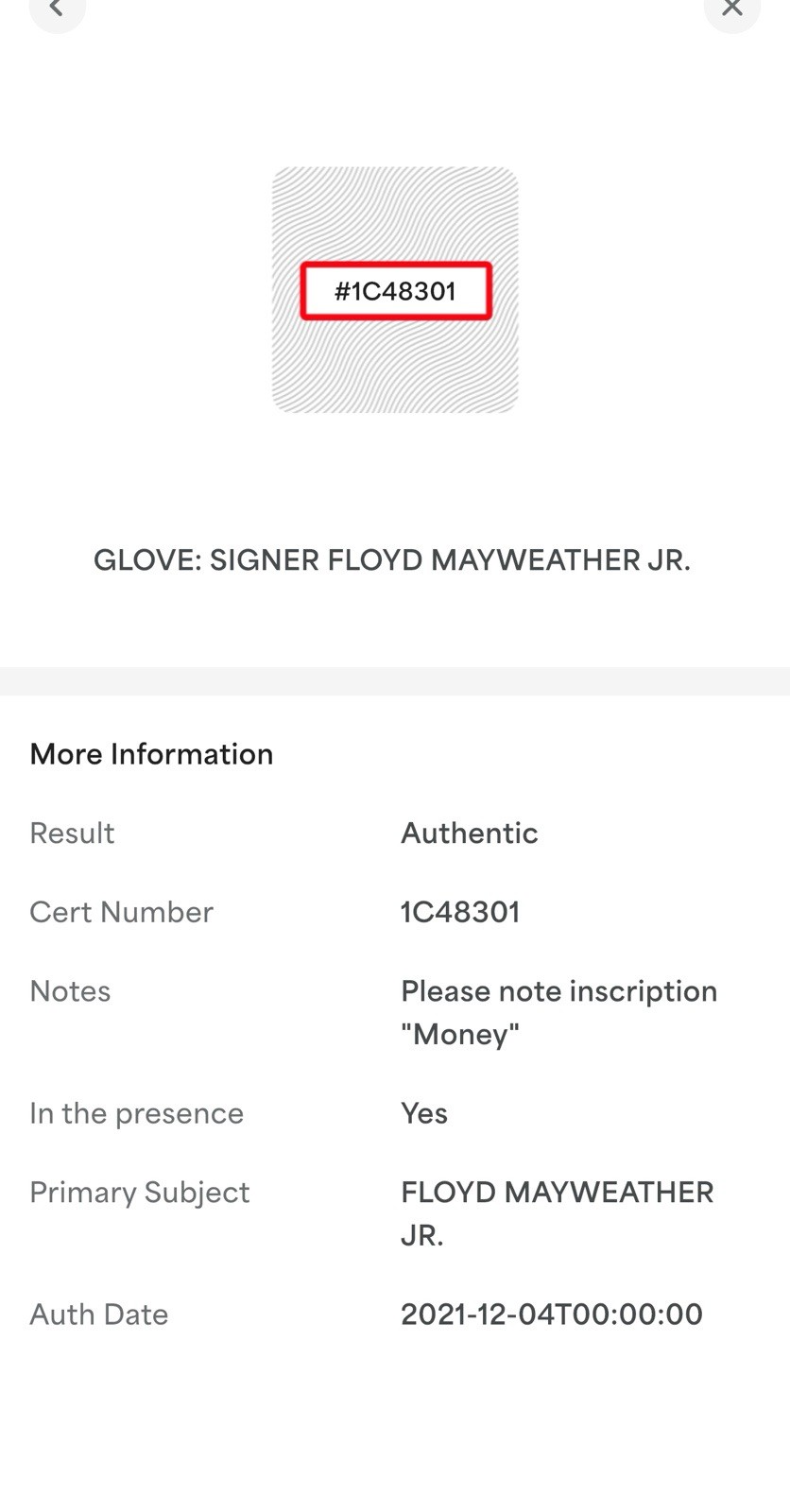 FLOYD MAYWEATHER JR Signed AUTO Gold Everlast BOXING GLOVE PSA AUTH INSC “MONEY” view 11