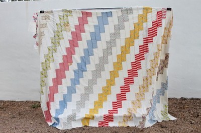 Antique Brick in It Heirloom Patchwork Quilt Top