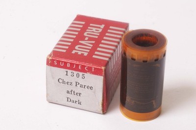 C13286~ Tru-Vue CHEZ PAREE AFTER DARK No. 1305 c.1940s 3D Strip