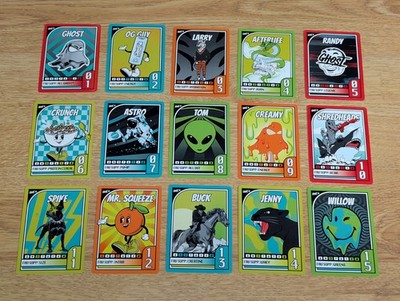 NEW- Ghost Series 1 Trading Cards Full Common Set of 15 Lot +Wrapper