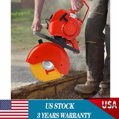 78.5CC 2 Stroke Gas Power Cement Concrete Cut off Saw Cutting Tool W/ Blade