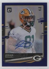 2020 Panini Donruss Optic Rookies Purple Prizm 22/35 Josiah Deguara Auto 00jz