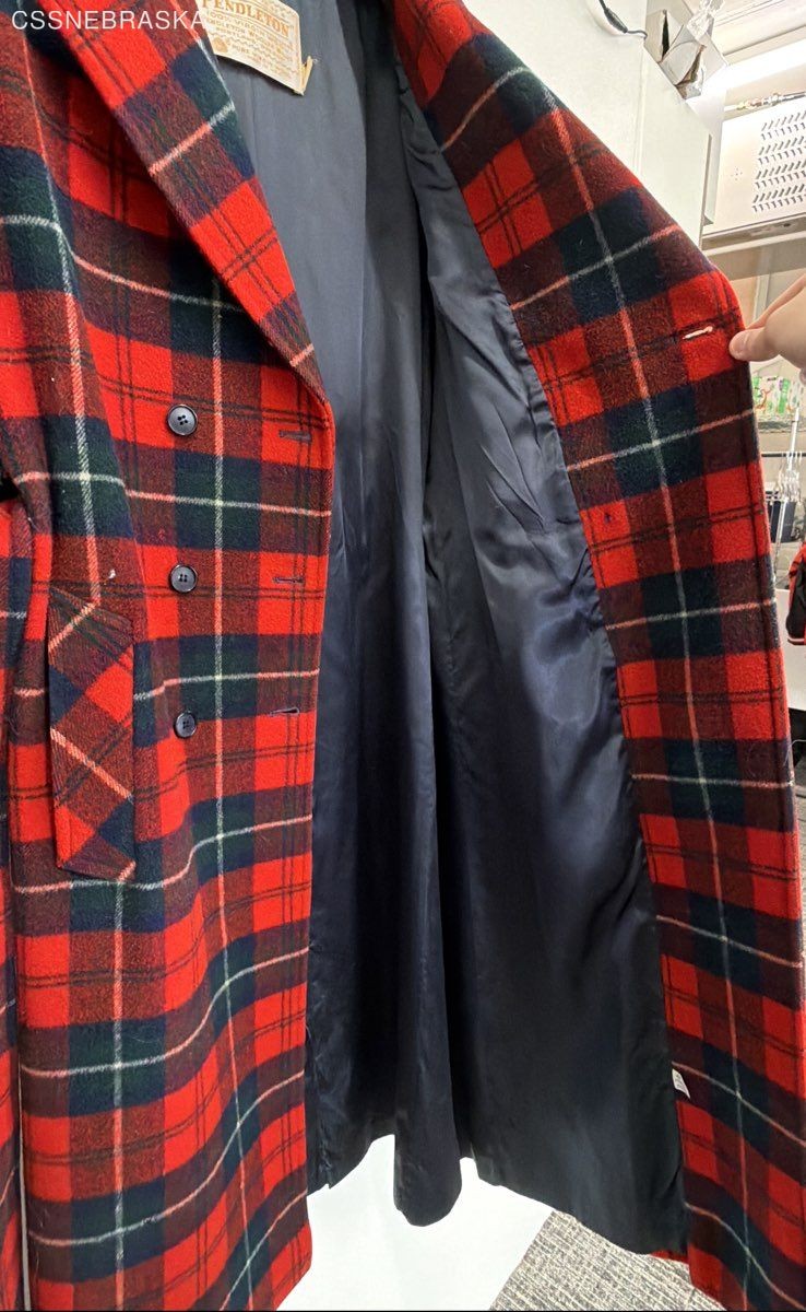 Pendleton Red/Blue Vintage Pendleton Wool Long Pl… - image 7