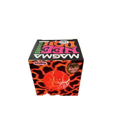 Schylling Nee Doh Magma Squeeze Stress Ball, Smack to Light Up, Orange     RARE 
