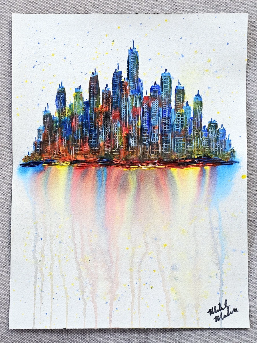 New York Skyline Original Art Paintings for sale | eBay