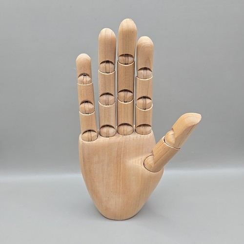 Wooden Multi-Jointed Knuckles Model Hand Figure For Drawing Art Painting 7"