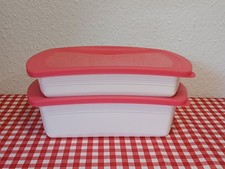 2 x Tupperware * Four Seasons groß * Lunchbox * Aufbewahrungsbox * weiß / pink