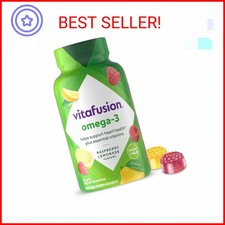 Vitafusion Omega-3 Gummy Vitamins, Berry Lemonade Flavored, Heart Health Vitamin